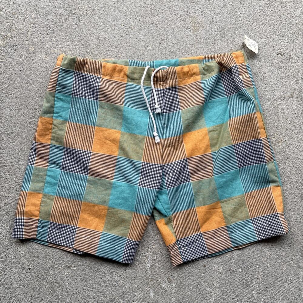 Deadstock Vintage Stoked Shorts Youth XL Skate 1980s Orange New USA Drawstring